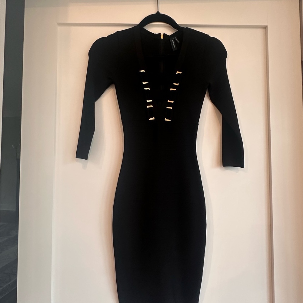 Marciano Black Dress with Gold Detailing